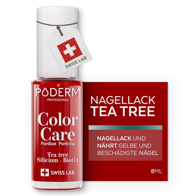 Detalle de PODERM Teebaum-Nagellack Color Care Rot