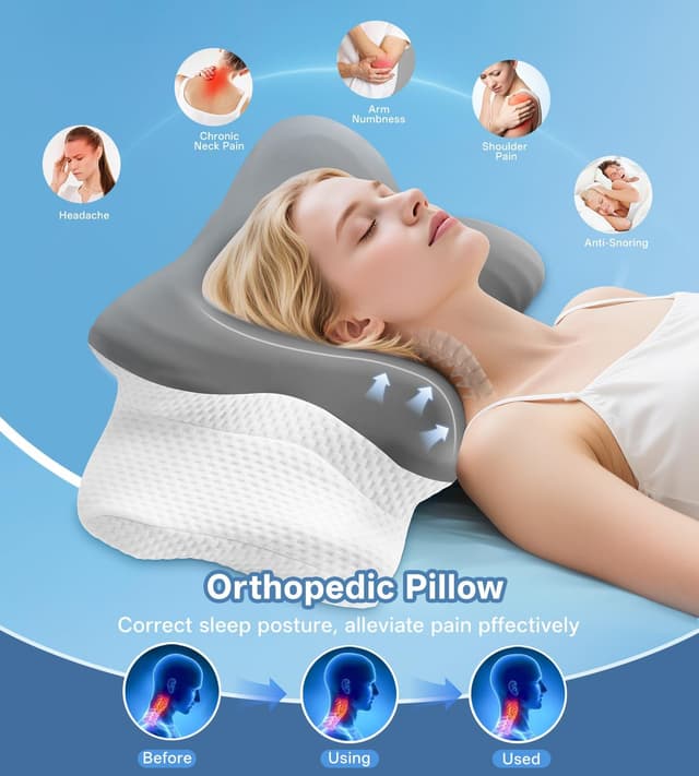 Detalle de MISSCOZY HK30001 ergonomic neck support pillow