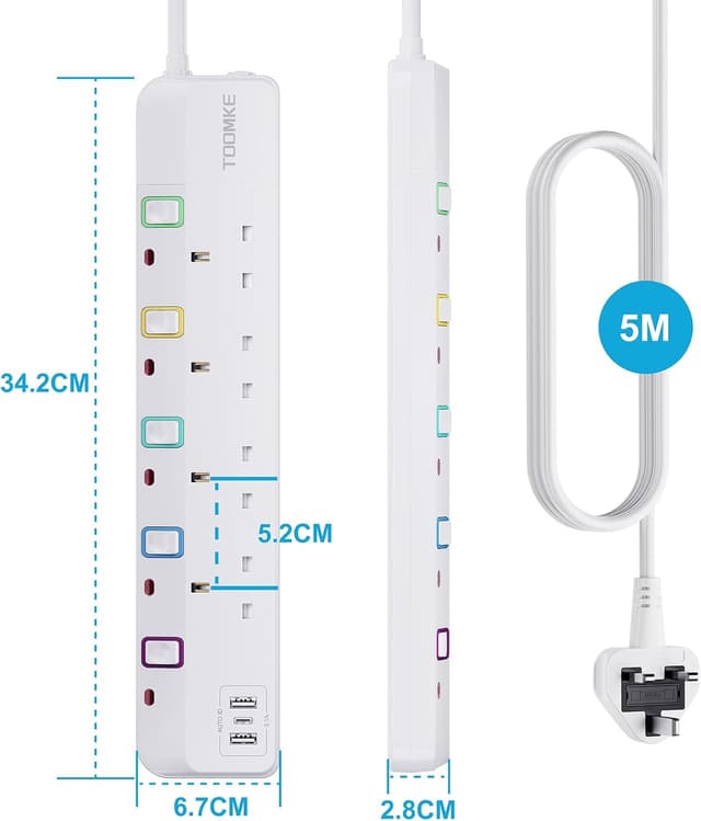 Thumbnail 6 de 5M USB Extension Lead with 3 USB Ports