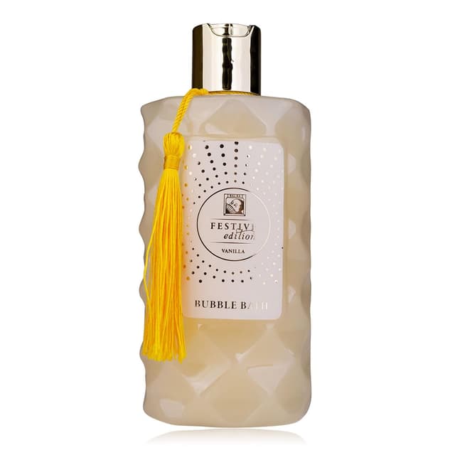 Detalle 2 de Accentra Schaumbad FESTIVE EDITION Winter Berry – Badeschaum, Duschschaum oder Duschgel in der Flasche mit roter Deko-Quaste (330 ml)