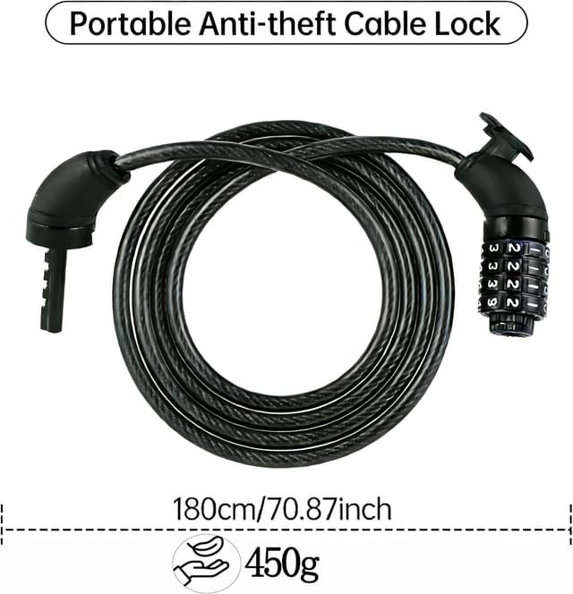 Detalle 2 de ZCYLPT Bike Lock 1800mm 12mm