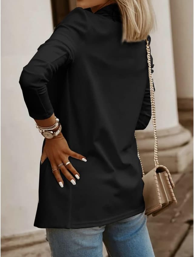 Detalle 2 de Womens Casual Long Sleeve Knit Blazer