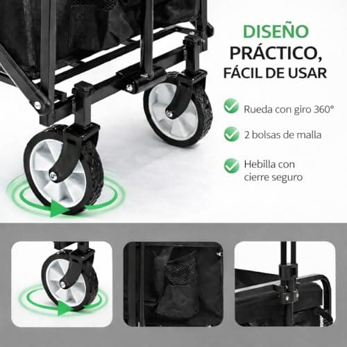 Thumbnail 4 de T-LOVENDO.ES Carro de Mano Plegable con Ruedas