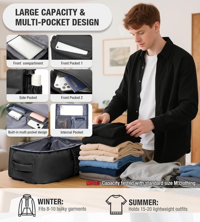 Thumbnail 4 de BOXSAM Vakuum Rucksack 50x32x25 cm