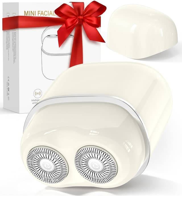 Detalle de Portable Painless Facial Hair Remover for Women (2 Dual Blades) — Rechargeable Face Shaver for Upper Lip & Chin
