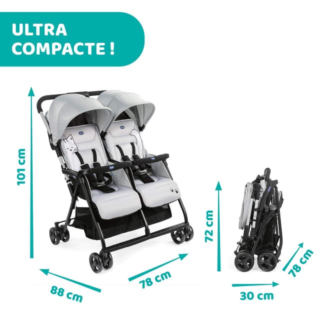 Thumbnail 2 de Chicco OHlalà Twin Geschwisterwagen 8 kg