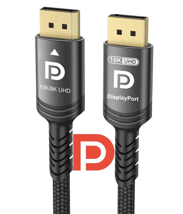 Detalle de Ubluker DisplayPort 2.1 Kabel (DP zu DP) 54 Gbps, 2 m – zertifiziert für 8K/4K & hohe Bildraten