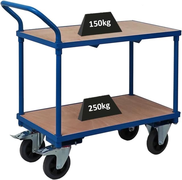 Detalle 2 de PROREGAL Tischwagen Transportwagen 400 kg Lichtblau