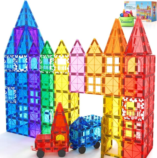 Imagen de 100PCS Magnetic Tiles STEM Building Set for Kids 🧩 en OfertitasTOP