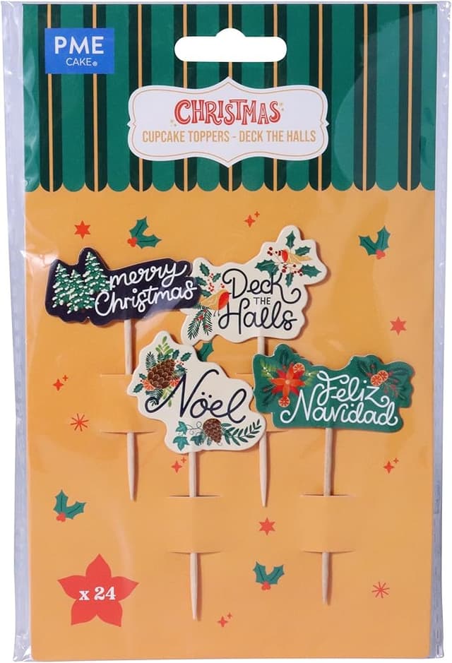Imagen de PME Navidad Toppers para Cupcakes 🎄 24 Piezas en OfertitasTOP