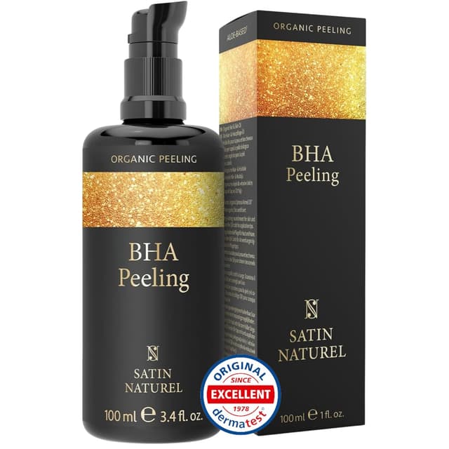 Detalle de Satin Naturel Salicylsäure (BHA) Liquid Peeling 100 ml – sanftes Exfoliant für Gesicht & Hals mit Bio Aloe Vera, vegan