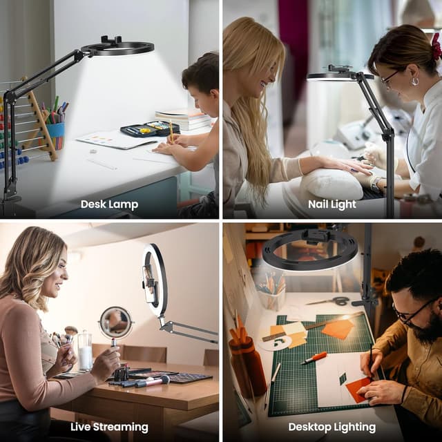 Thumbnail 5 de Luxsure 10" Ring Light Overhead Phone Mount for Recording 🎥