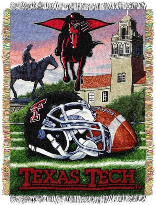 Detalle 2 de Officially Licensed NCAA “Home Field Advantage” Woven Tapestry Throw Blanket, 48" x 60