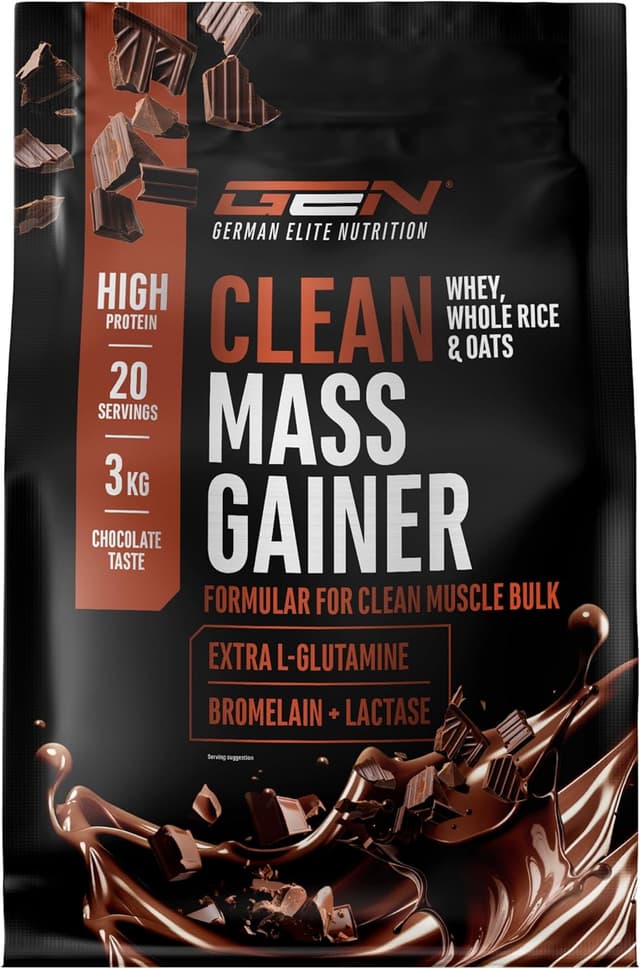 Detalle de Clean Weight Gainer 3 kg (chocolat) – gainer végétarien avec glucides complexes
