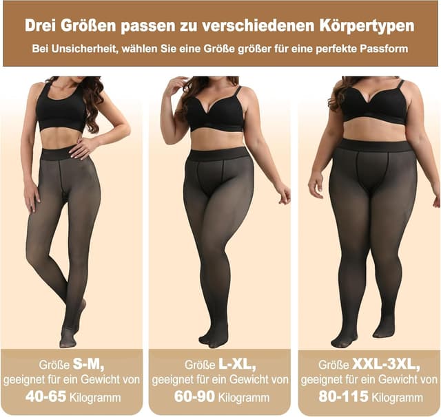 Detalle 2 de Collant thermique polaire Merlvida, effet amincissant