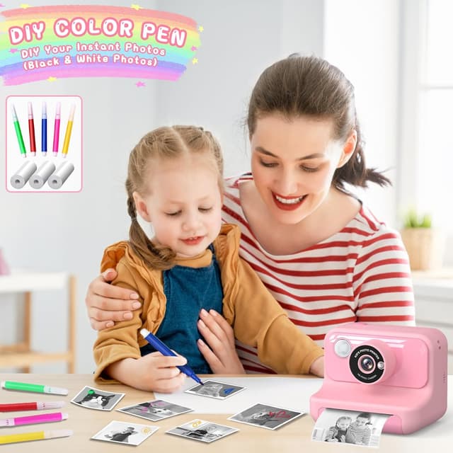 Detalle 2 de Hangrui Kinder Sofortbildkamera 2,4 Zoll