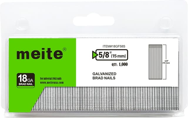 Detalle de meite 15 mm 18 Gauge Brad Nails 1,000 pack