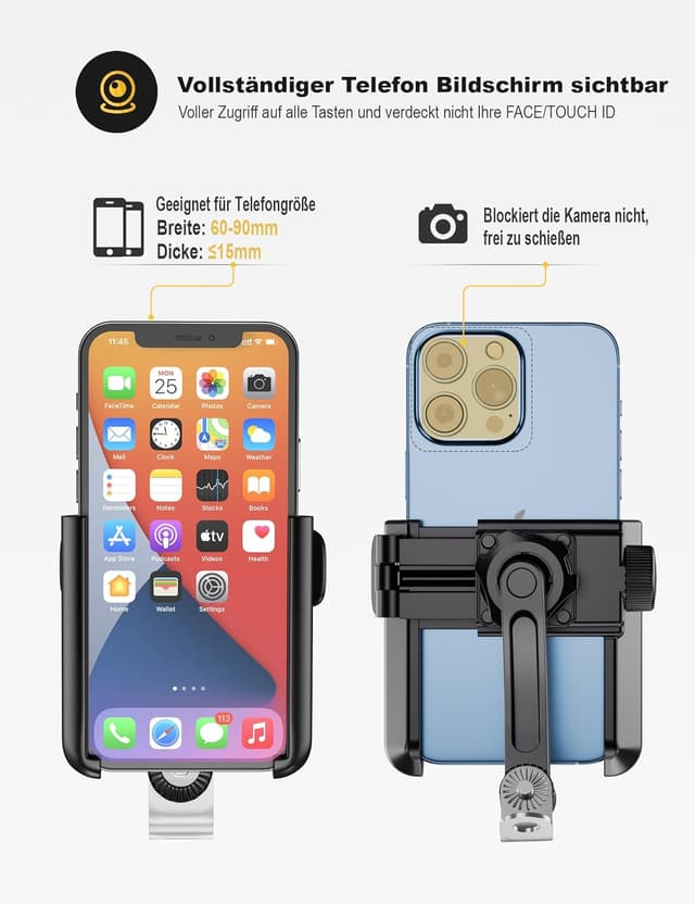 Detalle de Grefay Handyhalterung Motorrad 360° Drehbar