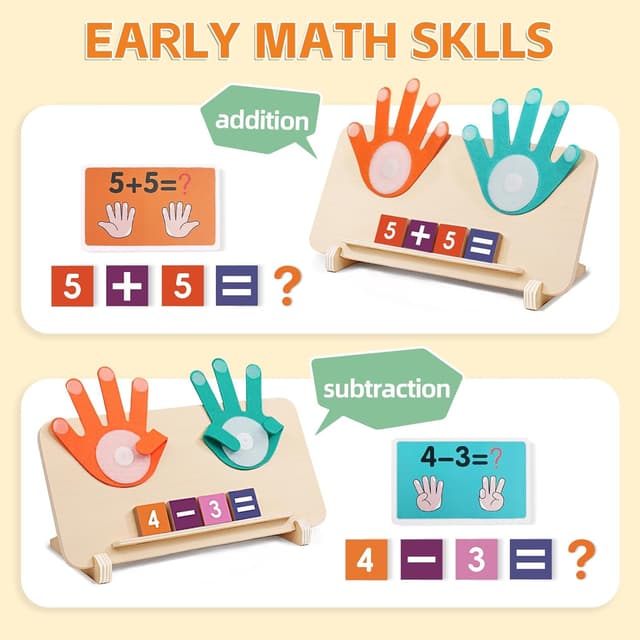 Detalle 2 de wotoyd Jouet Montessori maths en bois 3 ans
