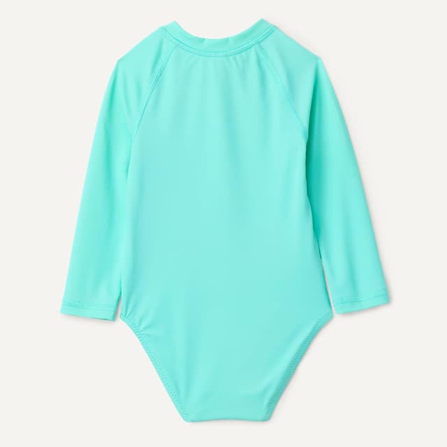 Detalle de Maillot de bain une pièce rashguard manches longues pour bébé fille Amazon Essentials