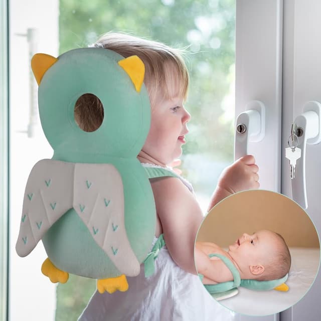 Detalle 2 de Vicloon Coussin de protection de la tête pour bébé (4 à 24 mois) avec genouillères en harnais ajustable