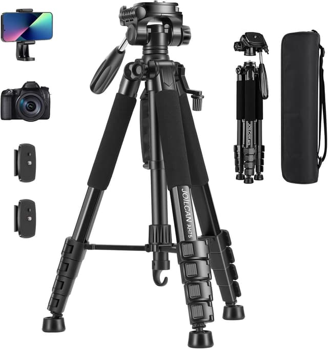 Detalle de JOILCAN 74" Camera Tripod 188cm, 14 lb capacity