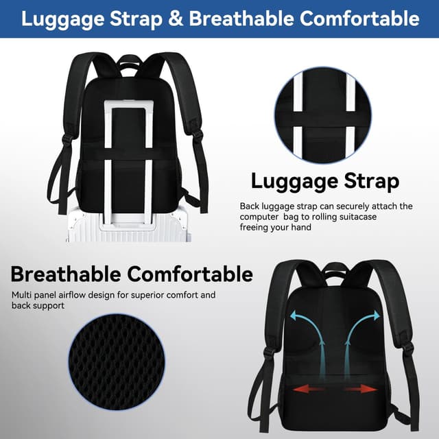 Detalle 2 de Voova Travel Laptop Backpack USB Port