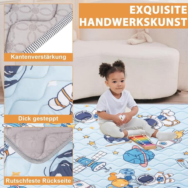 Thumbnail 6 de OUUTMEE Baby Krabbelmatte 127 x 127 cm