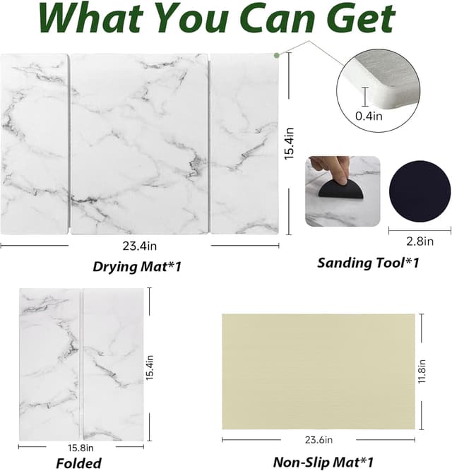 Detalle de BOMOKS Stone Drying Mat 24x16 Collapsible