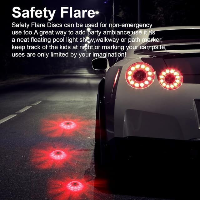 Detalle de Wowlela LED road flares, 6 pack safety lights