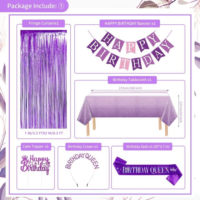 Thumbnail 2 de Birthday decorations set with 16 foot balloon chain