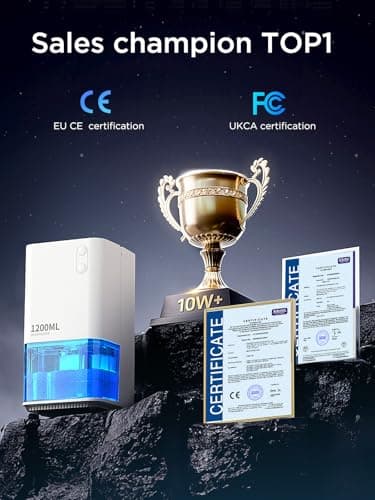 Detalle 1 de EasyAcc® Deshumidificador 1200ML Portátil Silencioso con LED