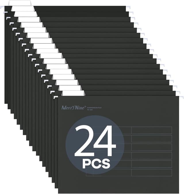 Thumbnail 6 de MerryNine A4 Suspension Files (24 Pack) with Tabs & Card Inserts for Cabinet Hanging Storage