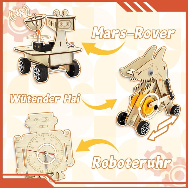 Detalle de FEMBW Kit de construction enfant STEM 6-en-1 Robot (6PCS) : expériences scientifiques pour 8 à 14 ans