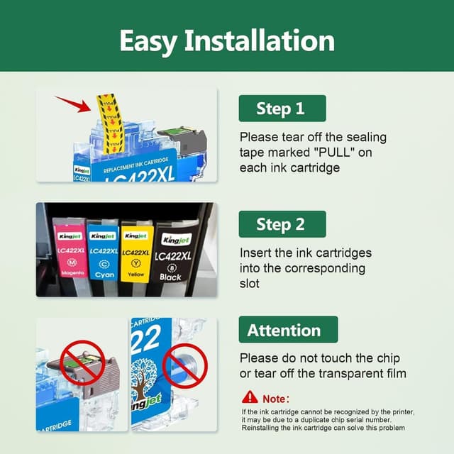 Detalle 2 de KINGJET LC422XL cartucce Brother 12