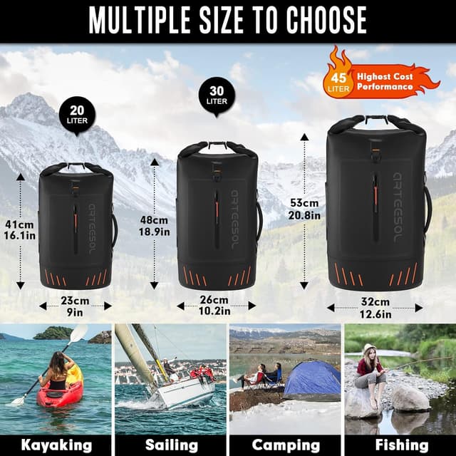 Thumbnail 5 de Dry Bag Upgraded 45L waterproof sack for paddling