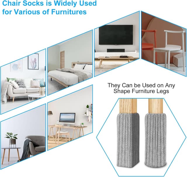 Thumbnail 6 de OSDUE Stuhlsocken 24er Set für Bodenschutz