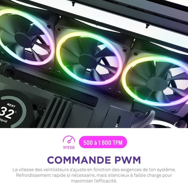 Thumbnail 6 de NZXT F140 RGB Duo, 2 ventilateurs 140 mm ⚙