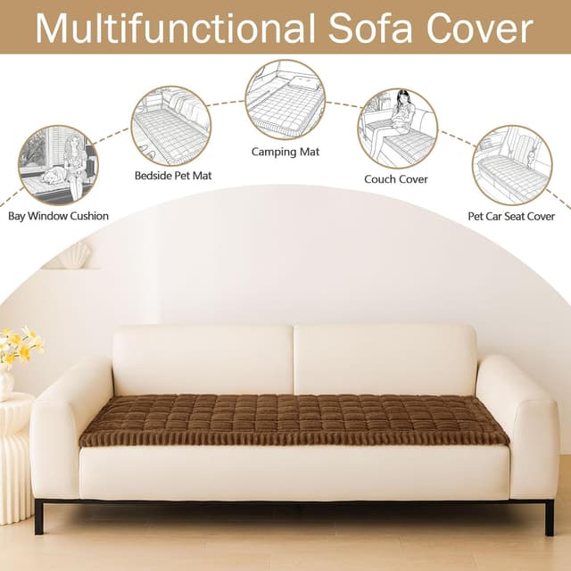 Detalle de hyha Couch Cover for 3 Cushion Sofa 27.6x70.9