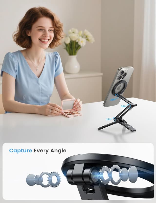 Detalle 2 de Lamicall MagSafe Tripod Stand for iPhone 17 Pro Max