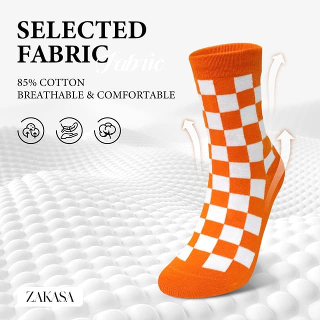 Detalle de ZAKASA Calzini antiscivolo da donna sportivi in cotone (5 paia) con grip in silicone