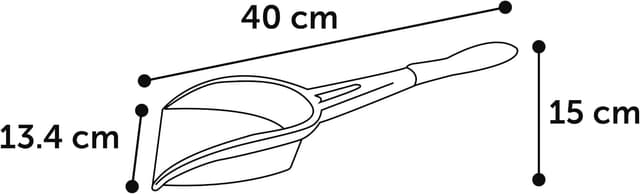 Detalle 2 de Flamingo Katzenstreuschaufel GOBI Grau 40x13,4x7,4CM