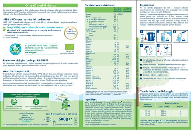 Detalle 2 de HiPP Latte 2 4x600 g
