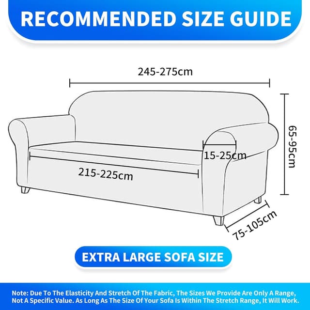 Thumbnail 2 de CYCMACO Copridivano elasticizzato universale 4 posti con braccioli, lavabile antimacchia antiscivolo (kaki)