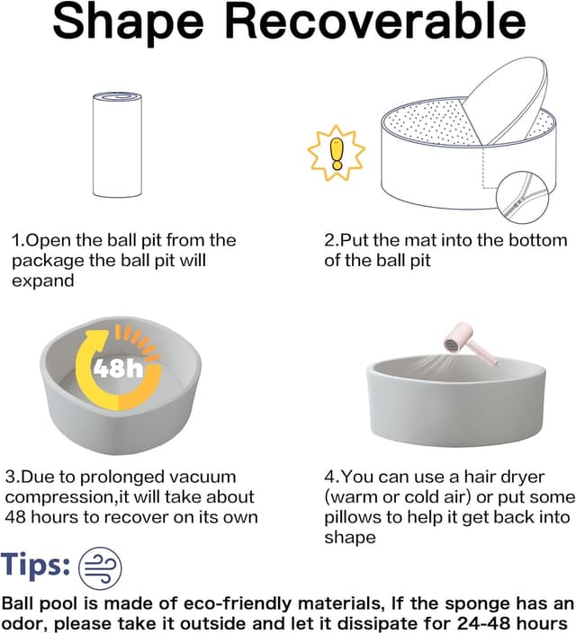 Detalle 2 de Zedachica Ball Pit 35.43" x 11.81" Grey