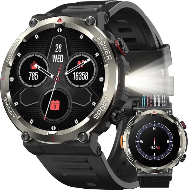 Detalle de Military Smart Watch for Men with Bluetooth Calling