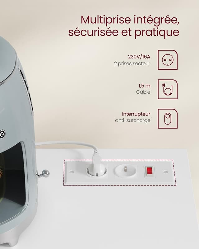 Detalle 1 de VASAGLE BBK373WB01 buffet cuisine 53 cm