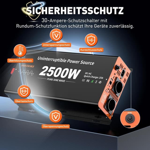 Detalle de Onduleur sinusoïdal 2500W 12V vers 230V