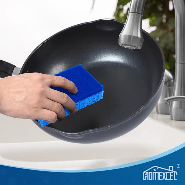 Detalle 2 de HOMEXCEL Kitchen Sponges (24 pcs) — Non-Scratch Dual-Sided Scrub & Wipe Sponges