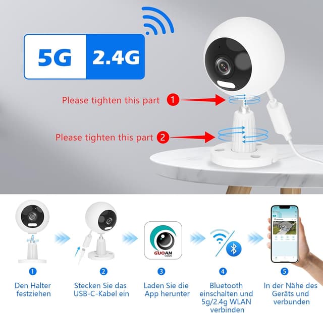 Thumbnail 6 de GUOANVISION 3MP Outdoor/Indoor Security Camera